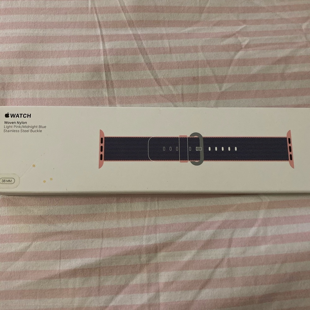 Apple Watch Woven Nylon light pink/midnight blue